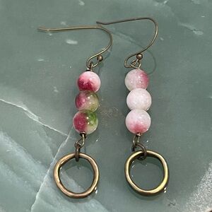 Persian Jade Beaded Earrings